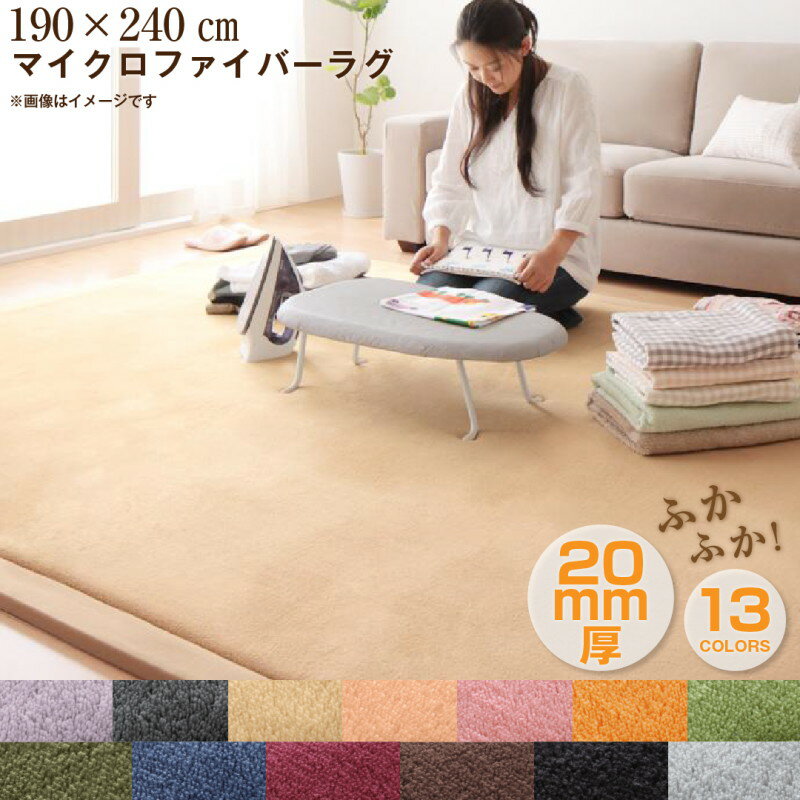 【マラソン限定★最大1500円クーポン】ラグ マイクロファイバーラグ 190×240cm