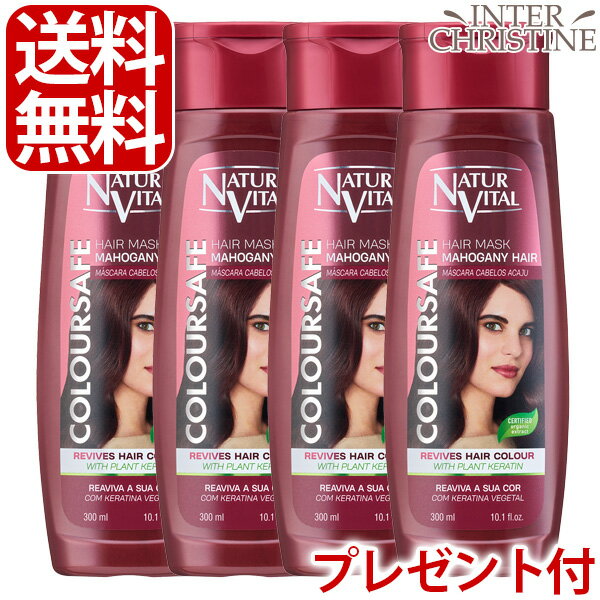 最大2000円クーポン有 【セット】ナチュールバイタル カラーセーフヘアマスク レッド 300ml 4本セット /メーカー公認店/正規品/