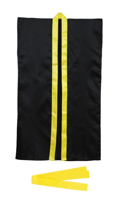 樂天商城 - 【法人・個人事業主様限定】アーテック ソフトサテンロングハッピ J 黒／黄襟 （ハチマキ付） atc-14852