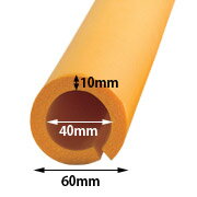 安心クッション 丸型 内径40mm イエロー AC-35 カーボーイ | 養生材 養生資材 養生用 保護材 ガード クッション 保護カバー 衝撃吸収材 緩衝材 丸型クッションカバー 丸型クッション カバー 養生