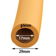 安心クッション 丸型 内径17mm イエロー カーボーイ／トラスコ中山 | 工事現場 ポールカバー 