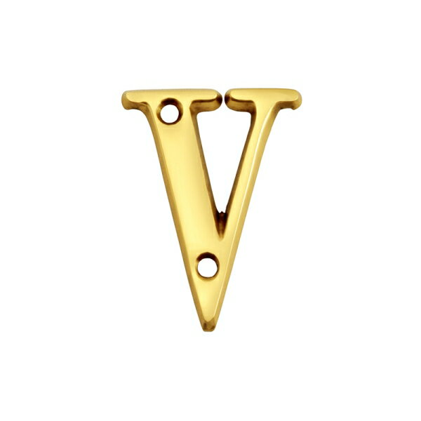 【ゴーリキアイランド】 ブラスレター 51 V | おしゃれ ドア ネームプレート 表札 玄関 ガーデン 切文字 ロゴ 店舗 オフィス サインプレート 飾り インテリア DIY アルファベット 装飾物 装飾品 装飾 真鍮 切り文字 リビング エントラ