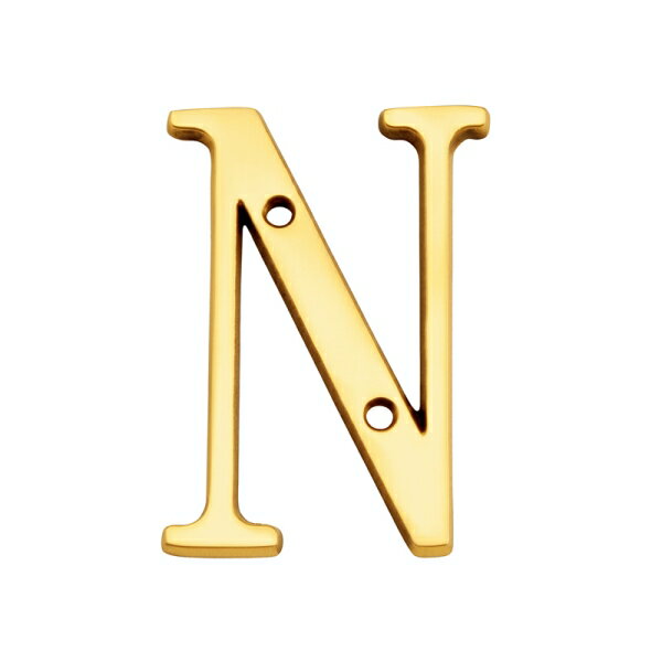 【ゴーリキアイランド】 ブラスレター 76 N | おしゃれ ドア ネームプレート 表札 玄関 ガーデン 切文字 ロゴ 店舗 オフィス サインプレート 飾り インテリア DIY アルファベット 装飾物 装飾品 装飾 真鍮 切り文字 リビング エントラ