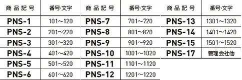 PNS-5 ナンバーシート | 郵便 郵便受け 住所 シート ポスト シール ナンバーシール...