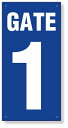 305-31A ゲート表示板 GATE 2 タテ | ゲート 看板 工事看板 工事用看板 工事 車両出入口 工事車両出入口 建設現場 建築現場 工事用品 現場作業 現場 作業 プレート看板 標識 ゲート看板 出入口 標示板 建設工事 工事現場 案内板 プレート