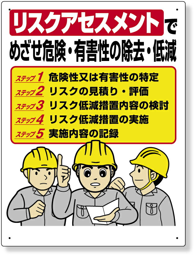 リスクアセスメント標識 320-39A | ホワイトボード 壁掛け 白板 プレート 工事看板 工事 ボード 板 標識 工事現場 建築 現場 作業 ky マグネット ボードマーカー ホワイトボードマーカー マーカー 危険予知活動表 工事用品 保安用品