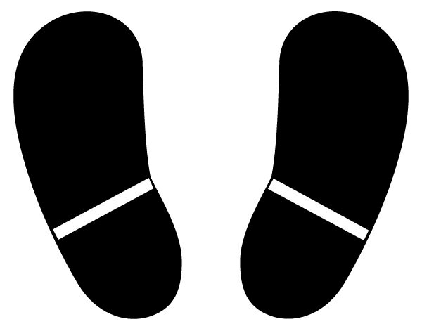 樂天商城 - 819-90 路面貼用ステッカー 足型 黒 | ステッカー シール フロアステッカー 足元マーク 足 足元 足跡 足あと あしあと 床 フロア マーク 標識 表示 イベント ライブ コンサート 誘導 案内 路面 道路 施設 会場 現場 整列 レジ 業務用 ソーシャルディスタンス 注意 注意喚起