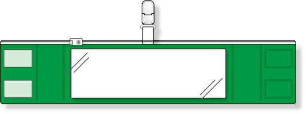 848-57 ファスナー付腕章（クリップタイプ） 緑 | 腕章 差し込み式 差し込み腕章 差し込み マジックテープ付き 目印 …