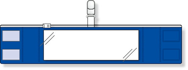 848-59 ファスナー付腕章（クリップタイプ） 青 | 腕章 差し込み式 差し込み腕章 差し込み マジックテープ付き 目印 …