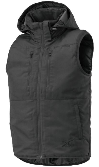 ユニット ミズノ ブレスサーモ 中綿ベスト ブラック2XL wt-495bk-2xl | あったか アウター ファスナー ..