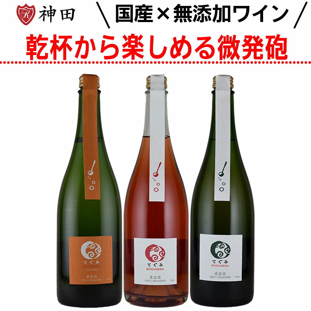 酸化防止剤 無添加 日本 ワイン 丹波ワイン てぐみ 3本セット 白 ロゼ 微発泡 京都 送料無料