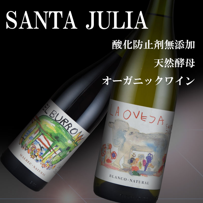アルゼンチン産 酸化防止剤 無添加 オーガニック ワイン 2本 セット 赤 白 天然酵母 サンタ・ジュリア 送料無料 inter-mic-10001651 ワイン・日本酒の神田商店 サンプル画像2