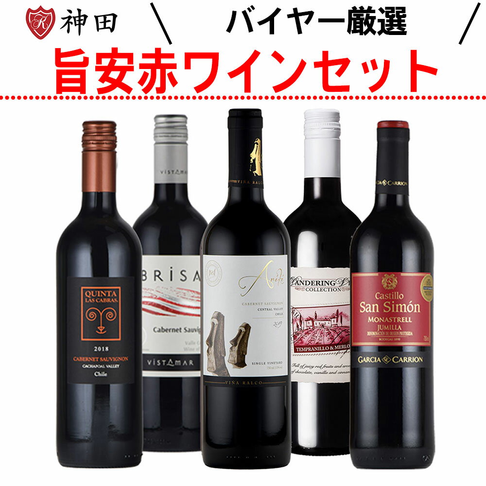 赤ワインセット 厳選 5本セット チリ スペイン 飲み比べ デイリーワイン wine set 母の日