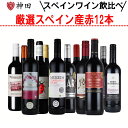 送料無料 全て スペイン 産 赤 ワイン 12本 飲み比べ セット ホワイトデー