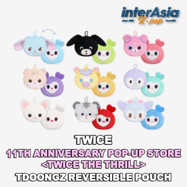 ★01月26日発売★9種選択★ TWICE - 【11TH ANNIVERSARY : TWICE THE THRILL】 TDOONGZ REVERSIBLE POUCH トゥワイス POP-UP STORE ポップアップ ナヨン ジョンヨン モモ サナ ジヒョ ミナ ダヒョン チェヨン ツウィ JYPエンターテインメント KPOP 公式グッズ OFFICIAL MD
