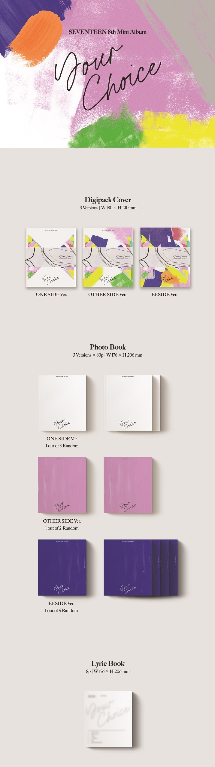 SEVENTEEN - 8th Mini Album 「Your Choice」 セブンティーン セブチ SVT Pledis E...