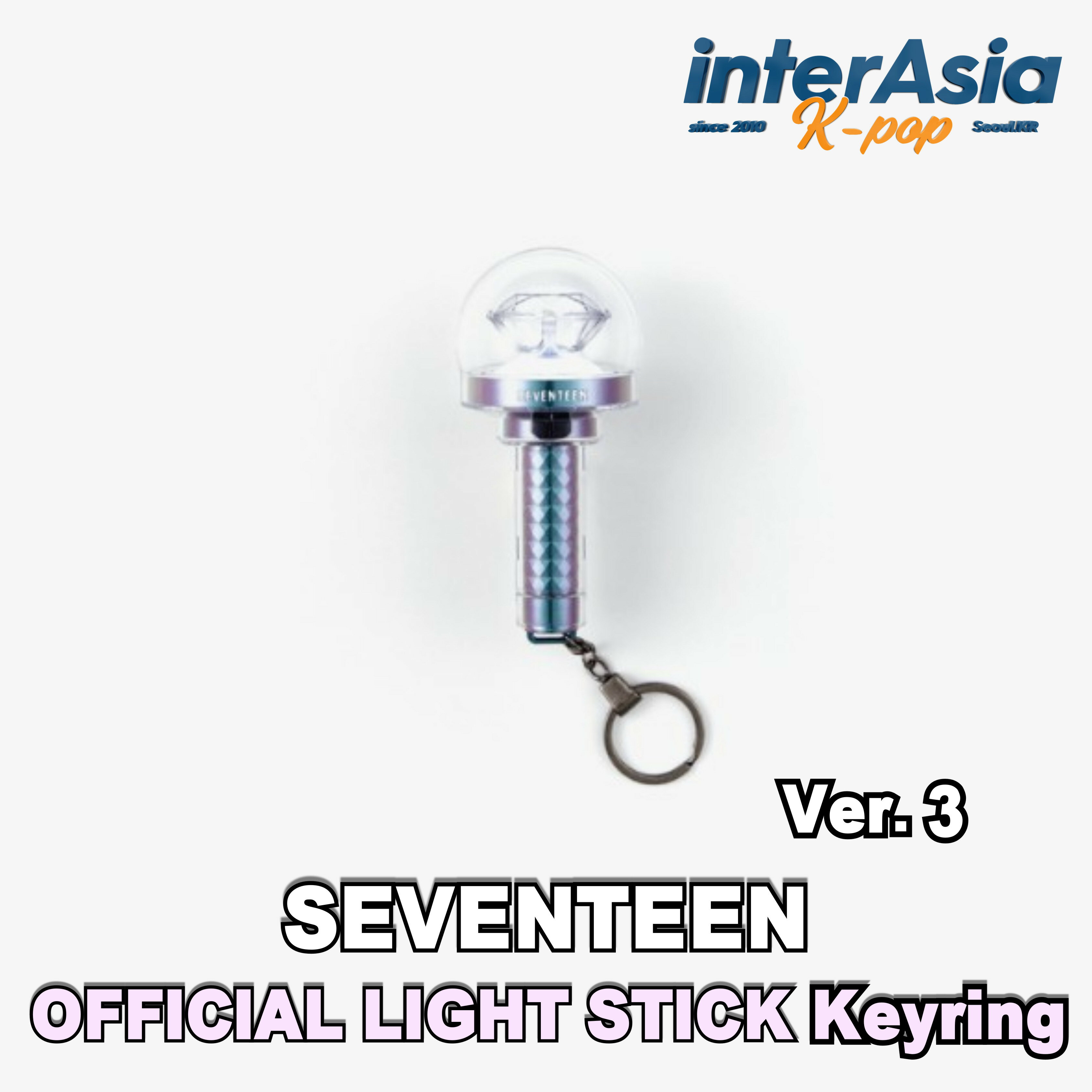 SEVENTEEN - Official Light Stick Ver.3 Keyring セブンティーン セブチ SVT ペンライト 応援棒キリング 公式グッズ Pledis Entertainment kpop 韓国盤 送料無料のサムネイル