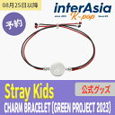 楽天InterAsia★公式グッズ★ Stray Kids CHARM BRACELET GREEN PROJECT 2023 JYP SHOP Official MD ブレスレット ストレイキッズ スキズ SKZ 韓国版 送料無料