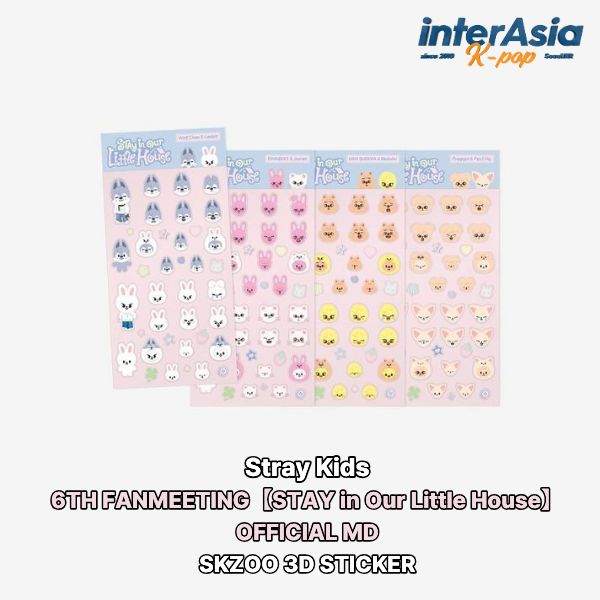 ★07月08日発売★4種選択★ Stray Kids - 【STAY in Our Little House】 SKZOO 3D STICKER ストレイキッズ スキズ SKZ 6TH FANMEETING OFFICIAL MERCH FANS SHOP 公式グッズ STAY MD KPOP 無料配送