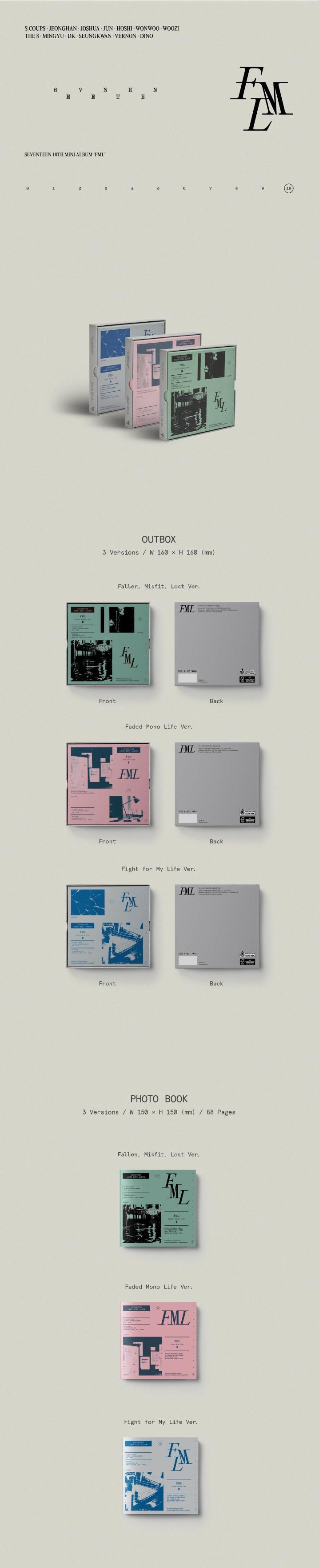 ★LUCKY DRAW特典★3種セット★ SEVENTEEN - 10th Mini Album 「FML」 SOUNDWAVE セブ...