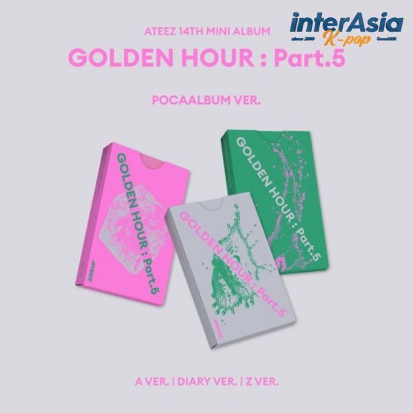 ★3種選択★ ATEEZ - 14th Mini [GOLDEN HOUR : Part.5] (POCAALBUM) エイティーズ ホンジュン ソンファ ユンホ ヨサン サン ミンギ ウヨン ジョンホ KQエンターテイメント kpop 韓国盤 送料無料