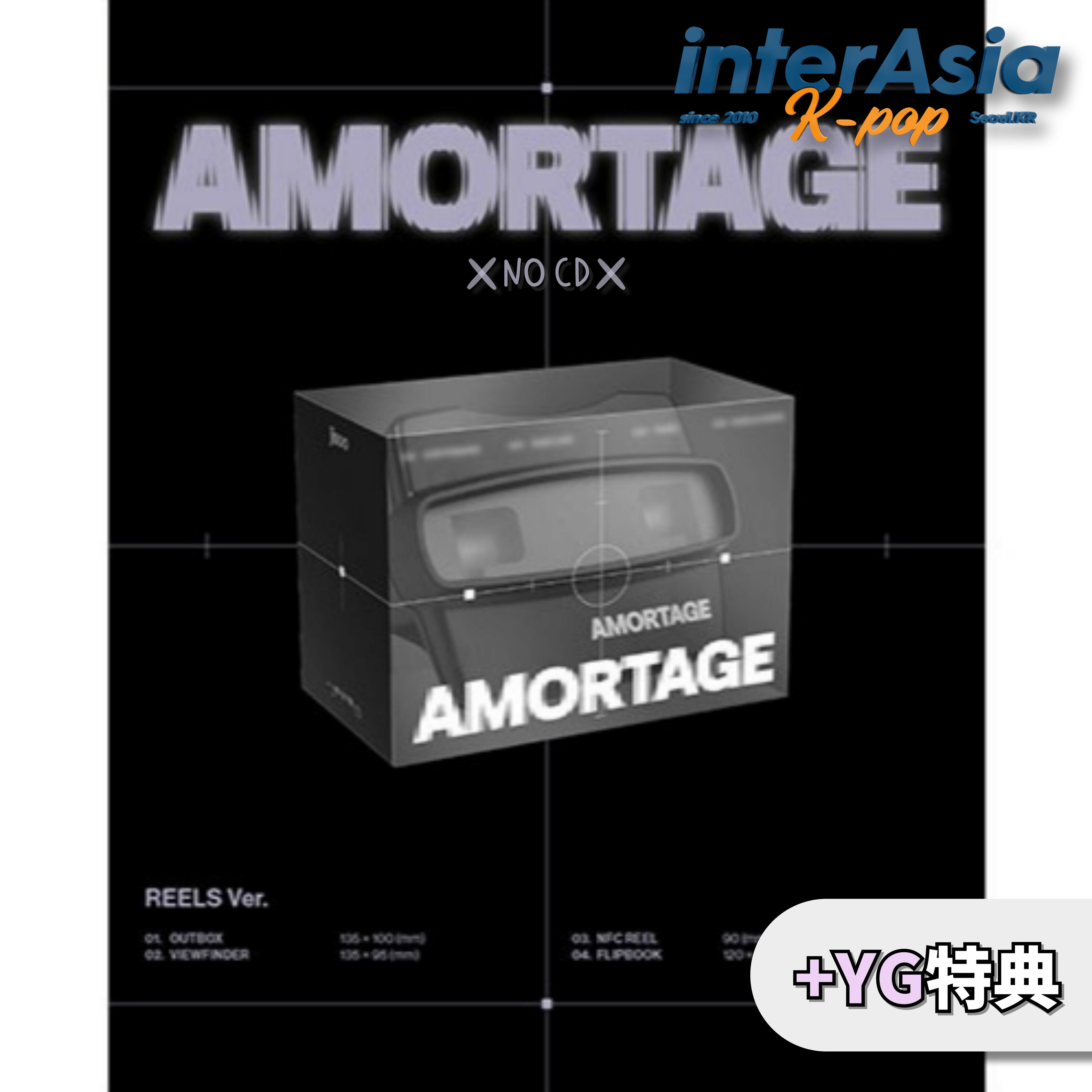 ★03月上旬入荷予定★YG特典★ JISOO - Mini Album 「AMORTAGE」 (REELS Ver) ジス キム・ジス Kim Jisoo 金智秀 BLACKPINK ブルピン ブラックピンク BLISSO KPOP 韓国盤 送料無料 ★YG特典 : ポラロイドフォトカード(E)1種贈呈。 ※ この商品はCD DISK形式のアルバムではございません。 5