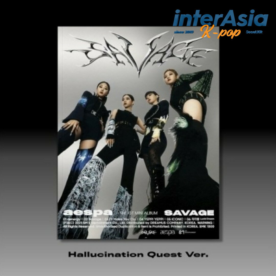aespa - 1st Mini 「Savage」 Hallucination Quest Ver. エスパ カリナ ジゼル ウィンター ニンニン SMエンターテインメント kpop 韓国盤 送料無料