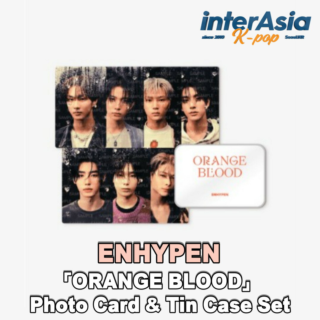 ENHYPEN - 「ORANGE BLOOD」 Photo Card & Tin Case Set エンハイプン エナイプン 公式グッズ EN- HYBE kpop 送料無料