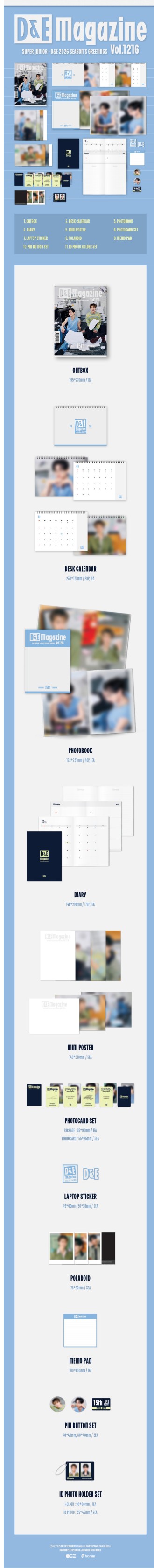 InterAsiaの★12月16日発売★ SUPER JUNIOR D&E 2026 SEASON’S GREETINGS [D&E Magazine Vol.1216] スーパージュニアディーアンドイー ドンヘ ウニョク SJ ODEエンターテインメント シーグリ シーズングリーティング カレンダー 公式グッズ kpop 韓国盤 韓国直送 送料無料｜アングル2