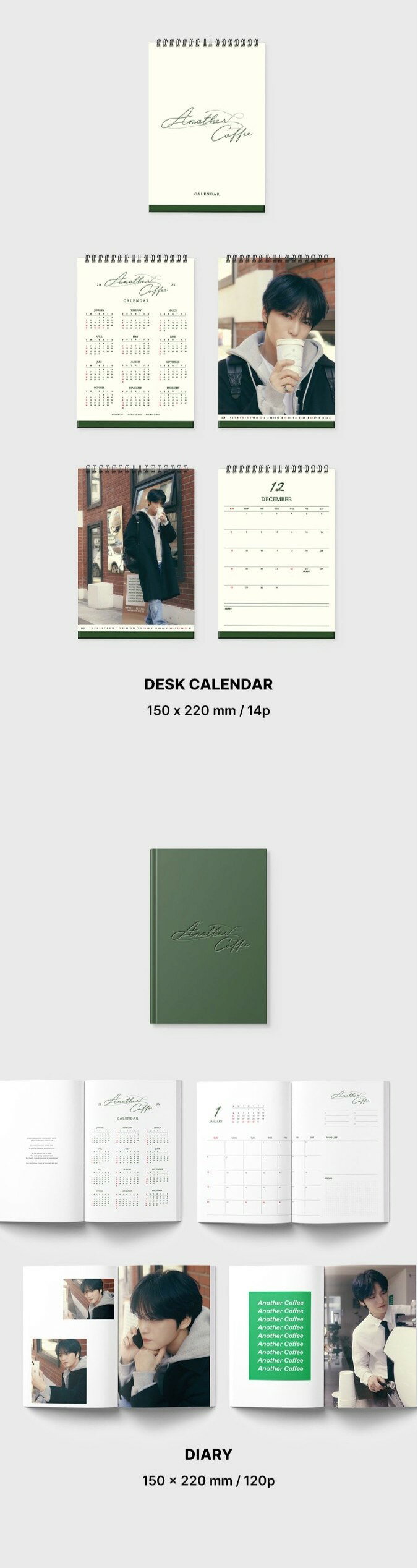KIM JAE JOONG 2025 OFFICIAL SEASON'S GREETINGS [Another Coffee] JYJ ジェジュン シーズングリーティング カレンダー 公式グッズ 金在中 東方神起 kpop 韓国盤 送料無料
