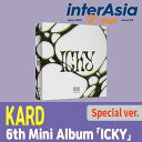 ★05月24日発売★ KARD - 6th Mini Album 「ICKY」 Special ver. カード K.A.R.D K♠RD DSPメディア kpop 韓国盤 韓国直送 送料無料 KARD - 6th Mini Album 「ICKY」 Special ver. ※ 初回限定のポスターは付いておりません。※ 製作側の都合により発売日、商品構成、イメージが変更する場合がございます。※ 印刷工程で起こりえる小さな点、傷、汚れなどでは交換返品要請はできかねますので、ご了承くださいませ。※ パッケージは商品本体を保護するためのものであり、流通過程において生じる細かな傷や汚れ、スレ等での返品・交換はできかねますので、ご了承くださいませ。※ 破損or構成品の一部漏れのお問い合わせ時には必ず開封動画が必要です。無い場合は確認が取れませんので、交換返品要請はできかねますので、ご了承くださいませ。 2