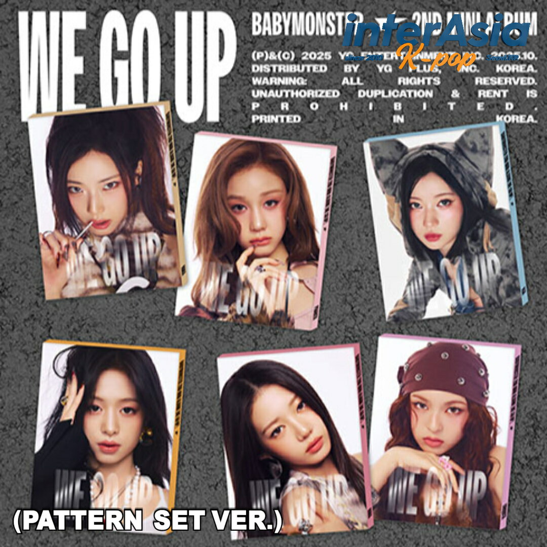 ★6種セット★ BABYMONSTER - 2nd MINI ALBUM 「WE GO UP」 PATTERN Ver. ベイビーモンスター ルカ パリタ アサ アヒョン ラミ ローラ チキータ ベビモン ベモン YGエンターテインメント kpop 韓国盤 韓国直送 送料無料