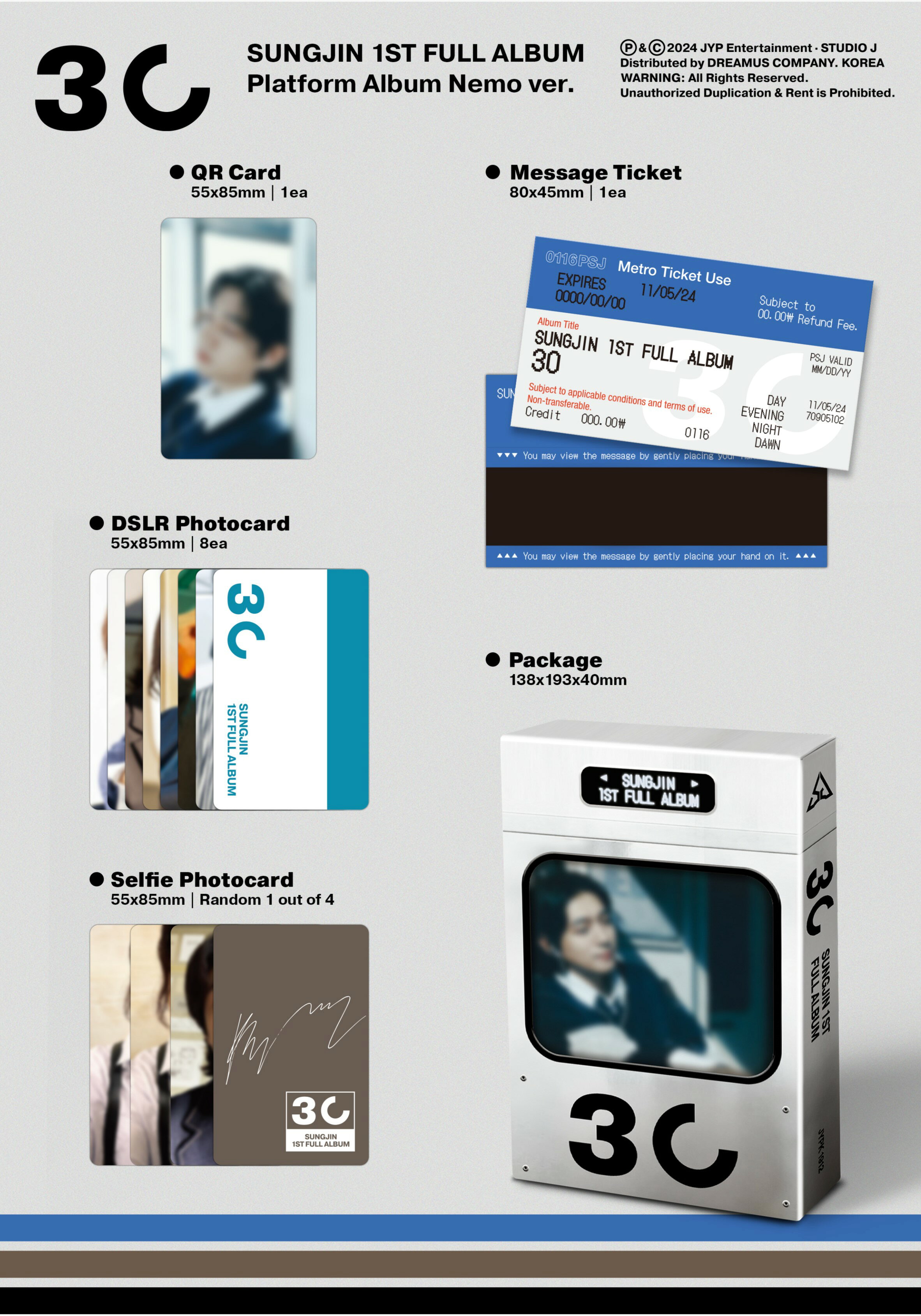 SUNGJIN (DAY6) - 1ST FULL ALBUM 「30」 (Platform Album) デイシックス DAY6 ソ...