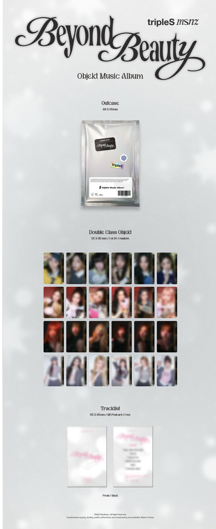 tripleS - MINI 「msnz Beyond Beauty」 (Objekt Music Album ver.) トリプルエス トリプルS WAV ウェーブ MODHAUS kpop 韓国盤 送料無料