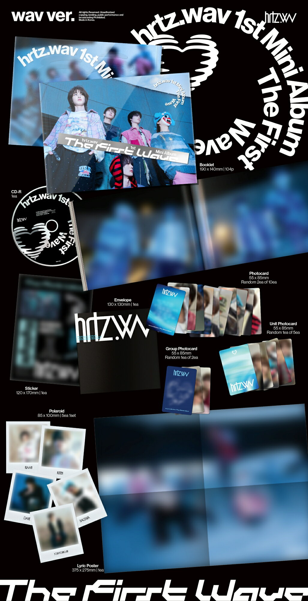 hrtz.wav - 1st Mini Album [The First Wave] (wav ver.) ハーツウェーブ デビューアルバム kakaoエンターテイメント kpop 韓国盤 送料無料