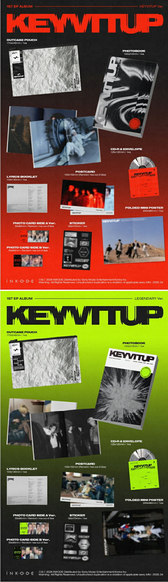 KEYVITUP - 1ST EP ALBUM [KEYVITUP] キーヴィットアップ デビューアルバム iNKODE KPOP 韓国盤 送料無料