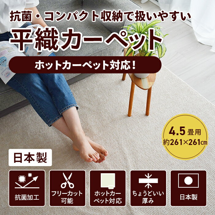 カーペット 平織カーペット 4.5畳 4.5帖...の紹介画像2