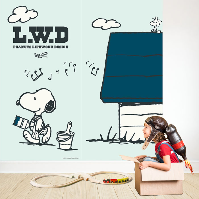 スヌーピー 障子紙 襖紙 4枚分 ポスター 障子 襖 SNOOPY おしゃれ 破れない 柄 洋風 キャラクター 日本製 インテリア 大きい 北欧 筒 やぶけない...