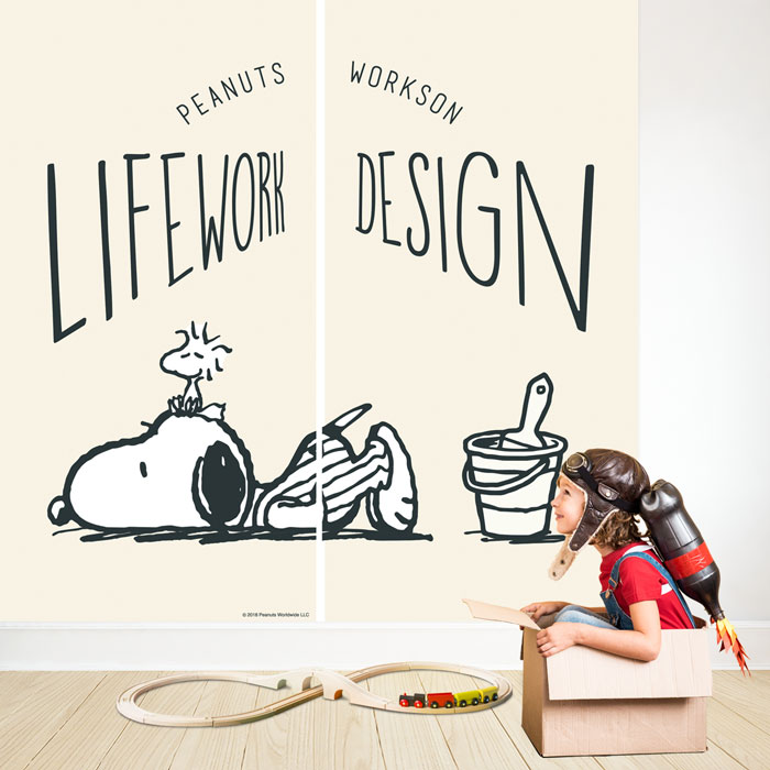 スヌーピー 障子紙 襖紙 2枚分 ポスター 障子 襖 SNOOPY おしゃれ 破れない 柄 洋風 キャラクター 日本製 インテリア 大きい 筒 やぶけない すぬ...