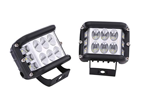 LED 車載 ワークライト 12v 24v 72w フォグランプ ホワイト×ブルー 左右 2個セット 作業灯 投光器 集魚灯 ランクル ジムニー JB23 JB33 JB43 等