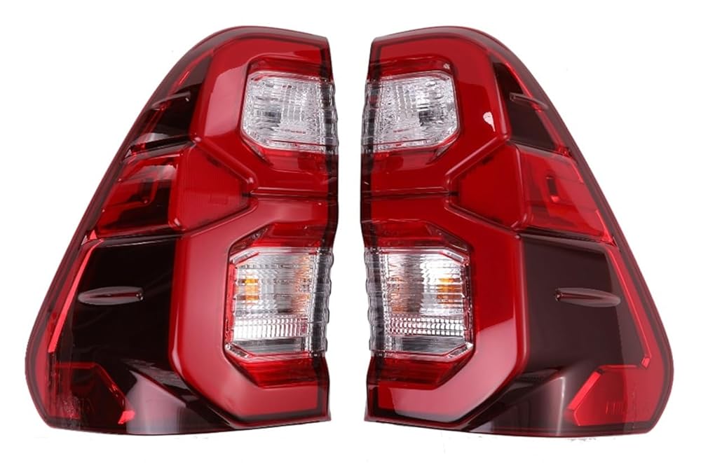 Rakuten - トヨタ 用 LED ファイバー テールランプ テール ライト 左右セット レッド×クリアー フルLED ハイラックス レボ GUN125 HILUX REVO 純正タイプ 社外品