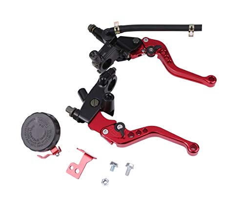 別体 マスターシリンダー ブレーキ クラッチ ホルダー レバー セット レッド 汎用品 CBR PCX NSR NINJA モンキー 等