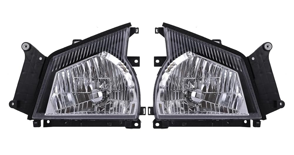 いすゞ フロント クリスタル ヘッドライト 左右セット 超低 PM エルフ NHR69 NHS69 NKR81 NKR82 NKS81 NPR81 NPS72 NPS81 H16.6～H19.4 等