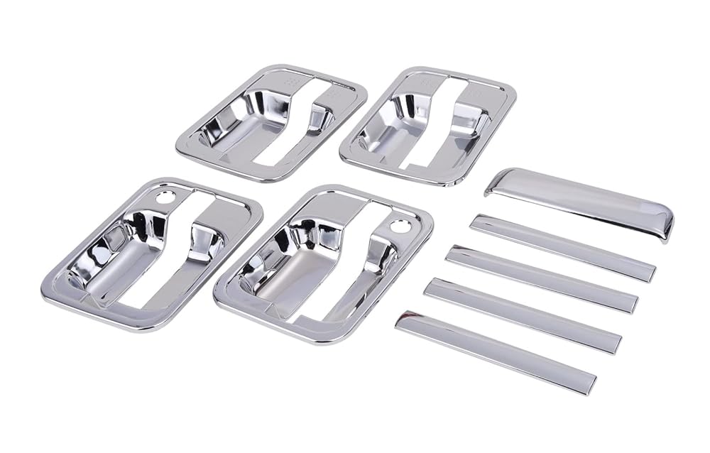 スズキ 用 ドア ハンドル カバー グリップ ボタン カバー シルバー メッキ 9点 セット DA64V DA64W エブリィバン エブリィワゴン エブリー 等 社外品