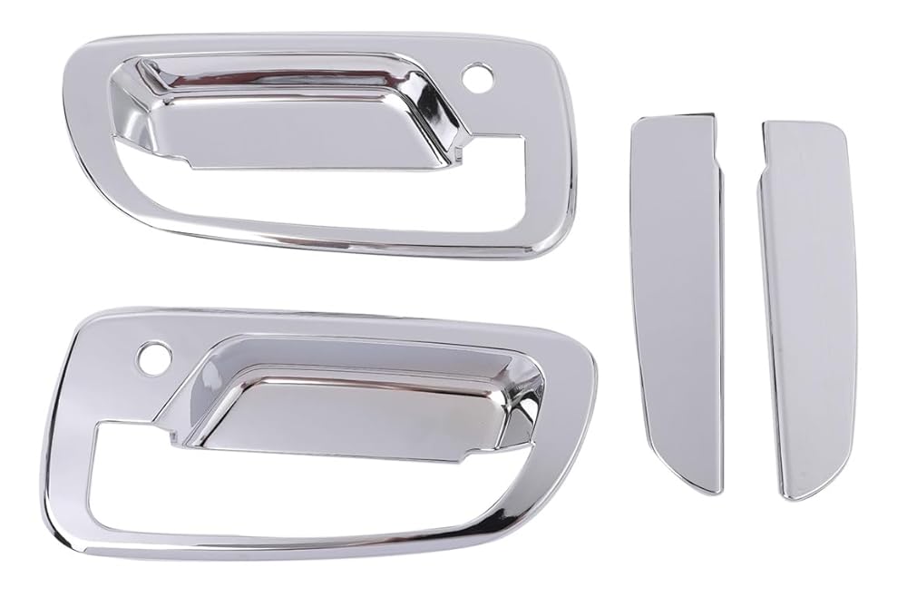 Rakuten - 日野 デュトロ トヨタ 用 ダイナ トヨエース 標準 ダブル ワイド 用 メッキ ドア ハンドルカバー ドアノブ カバー 貼付けタイプ 4点セット 互換品 ドアハン