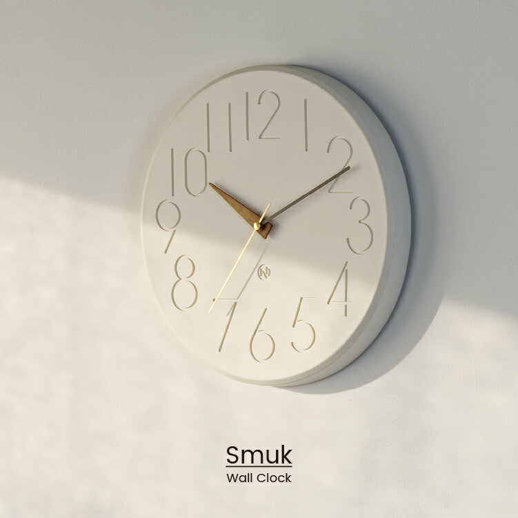 【インターフォルム公式】 掛け時計 スムーク Smuk | 壁掛け時計 時計 おしゃれ かわいい スイープ 静か 無音 ウォールクロック 北欧 ナチュラル シンプル レトロ 韓国インテリア リビング ダ…