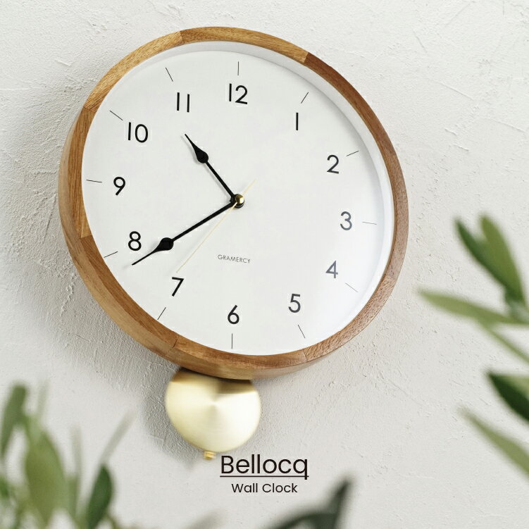 商品について 商品名 Bellocqベロック 壁掛け時計 サイズ W30 x H37 x D6 cm 材　質 木、MDF、ガラス、アルミ、プラスチック 重　量 0.9 kg 仕　様 スイープムーブメント単3電池 x2 (別売) 備　考 壁掛け用木ネジ付き※充電池はお使いいただけません ゴールドの振り子が穏やかな時を刻むクラシカルなウォールクロック。シンプルな文字盤と繊細なデザインの針をあたたかみのあるウッドフレームが囲む、品格を感じられるルックスです。【 ジャンル 】置き時計・掛け時計 ＞ 振り子時計 2022/12/27付 デイリーランキング 2023/01/04付 デイリーランキング 2023/02/27付 デイリーランキング 2023/05/16付 デイリーランキング 2023/06/10付 デイリーランキング 2023/07/14付 デイリーランキング 2023/08/06付 デイリーランキング 2023/11/26付 デイリーランキング 2023/12/05付 デイリーランキング 2024/01/16付 デイリーランキング 2024/04/16付 デイリーランキング 商品について 商品名 Bellocqベロック 壁掛け時計 サイズ W30 x H37 x D6 cm 材　質 木、MDF、ガラス、アルミ、プラスチック 重　量 0.9 kg 仕　様 スイープムーブメント単3電池 x2 (別売) 備　考 壁掛け用木ネジ付き※充電池はお使いいただけません ゴールドの振り子が穏やかな時を刻むクラシカルなウォールクロック。シンプルな文字盤と繊細なデザインの針をあたたかみのあるウッドフレームが囲む、品格を感じられるルックスです。