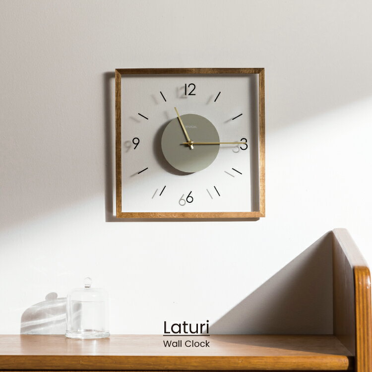 新品・未使用】スクエアモダン掛時計