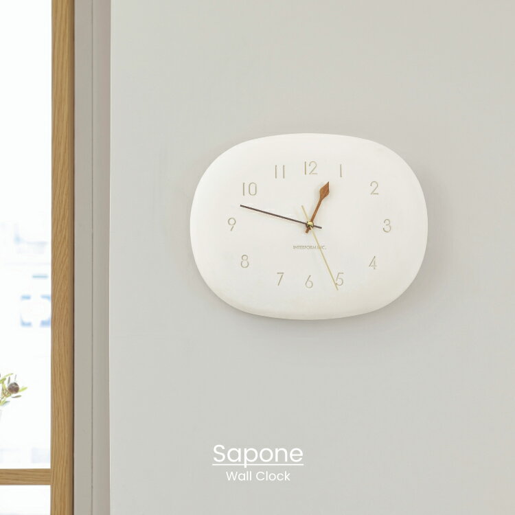 商品について 商品名 Saponeサポーネ 壁掛け時計 サイズ W30 x H23.5 x D4.5 cm 材　質 ポリレジン 重　量 1.4 kg 仕　様 スイープムーブメント単3電池 x1 (別売)※充電池はお使いいただけません 備　考...