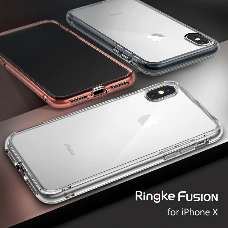 【今ならガラスフィルム付き】iPhone XS ケース iPhone XR ケース クリア 耐衝撃 iPhone X ケース おしゃれ ハードケース iphone XS MAX iphoneケース カバー スマホケース 米軍 規格 ストラップホール 軽量 スリム シンプル 高透明 メール便 送料無料 [Ringke Fusion]